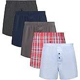 Natural Feelings Mens Underwear Boxer Soft Cotton Knit Mens Boxer Shorts Underwear Men 5-Pack S-XXL