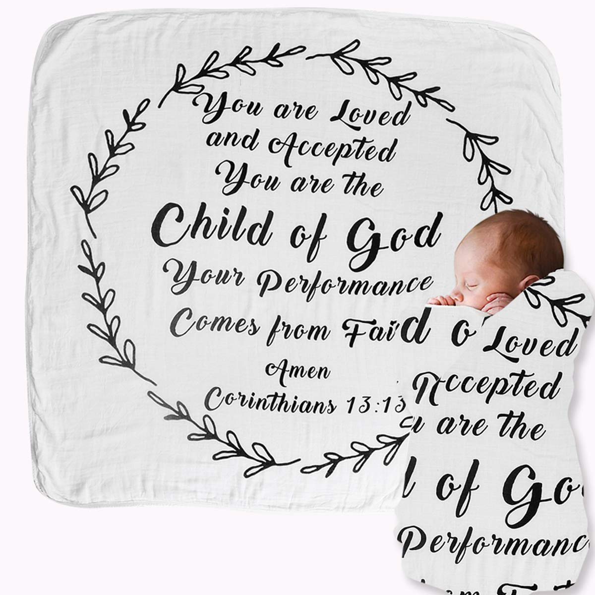 wrapping a baby in a muslin wrap