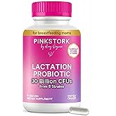 Pink Stork Lactation Probiotic - 30 Billion CFUs Multi Strain Postnatal Probiotics for Breastfeeding Women - Support Breast Milk & Gut Health, Postpartum Essentials, 30 Capsules