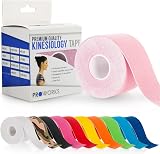 Proworks Kinesiology Tape 5m Roll Baby Pink Elastic Muscle Support