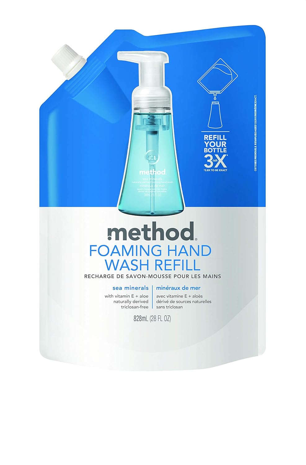 Method Foaming Hand Wash Refill Pouch, Sea Minerals, 28 Fl Oz (Pack of 3): Beauty