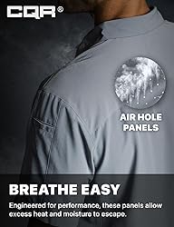 CQR Men's Short Sleeve Tactical Shirts, UPF