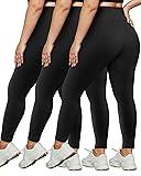 HLTPRO 3 Pack Plus Size Leggings for Women