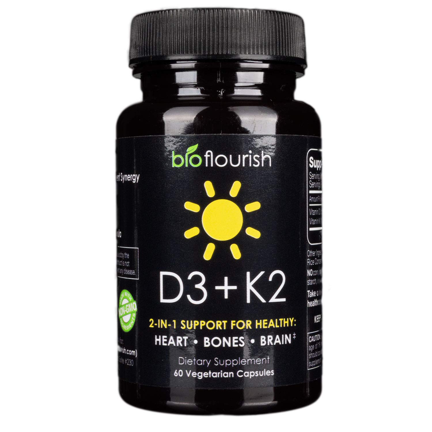 Premium Vitamin D3 5000 Iu With K2 100 Mcg Supplement From Bioflourish Bone Brain And Heart Health Formula 60 Small Easy To Swallow Vegetable Capsules Buy Online In India At Desertcart In Productid 151481018