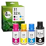 31 Ink 32XL Black Ink Bottle Set, Smart tank 5101