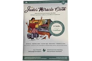 Jude's Miracle Cloth Microfiber Cleaning Cloth 2 Pack (1 White 1 Blue) For Windows Mirrors Crystal Eye Glasses TV Computer Sc