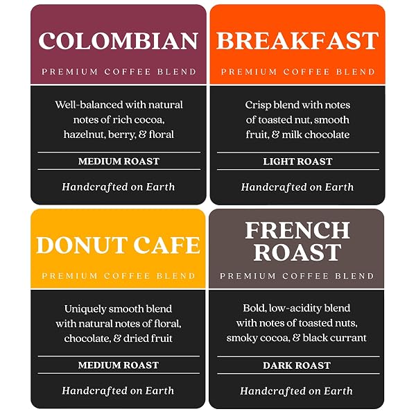 COPPER MOON SINGLE SERVE COFFEE PODS FOR KEURIG K-CUP BREWERS, LIGHT MEDIUM & DARK ROAST, VARIETY PACK, 80 COUNT