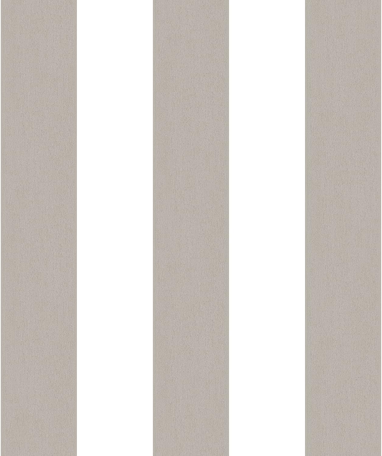 Galerie G67586 Smart Stripes 2, Wide Stripes Design Wallpaper, Dark Grey/White, 10m x 53cm