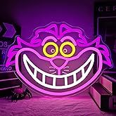 OvoNinn Cat Neon Sign for Wall Decor Dimmable Smiling Cat LED Sign USB Powered Cat Neon Lights for Bedroom Kids Game Room Birthday Party Light up Sign Halloween Christmas Gifts