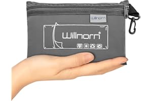 WILLNORN Satin Sleeping Bag Liners & Travel Sheets, Ultralight Silky Adult Sleep Sack with Two-Way-Zipper,86.5"×35.4" Single 