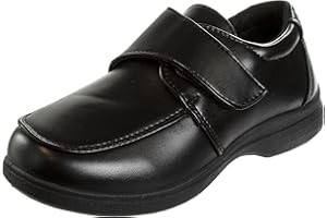 French Toast Boys Shoes - Kids Oxford School Uniform Loafer Church Dress Shoes Slip-On Faux-Leather (Toddler-Big Kid) (Black)