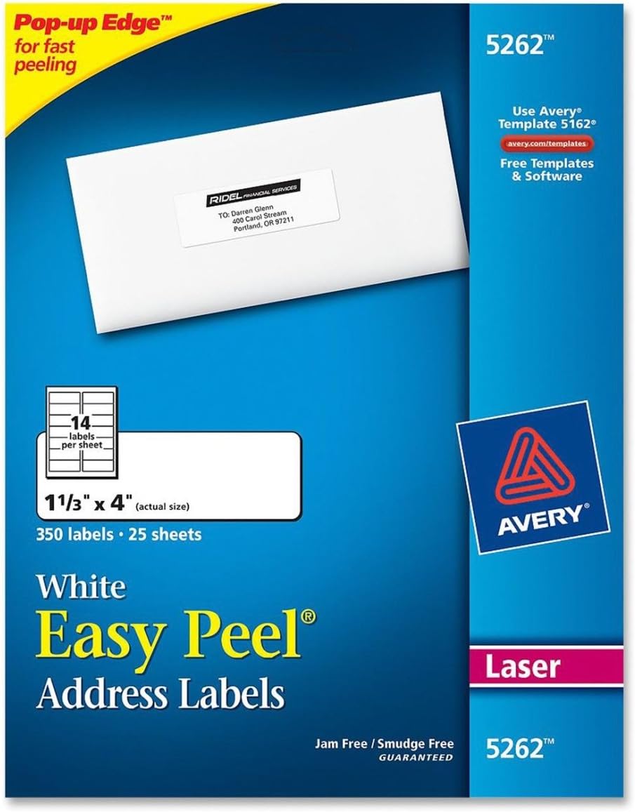 Avery 5262 labels template