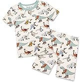 babee Reshinee Bamboo Viscose Toddler Animal Pajamas Boys Girls Kids Cool Short Summer 12M-8Y Snug fit Pjs Set 2pcs