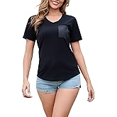 LEADHALO Merino Wool Womens T Shirts Loose Fit for Workout Athletic, Women Soft Moisture Wicking Short Sleeve Shirts Casual