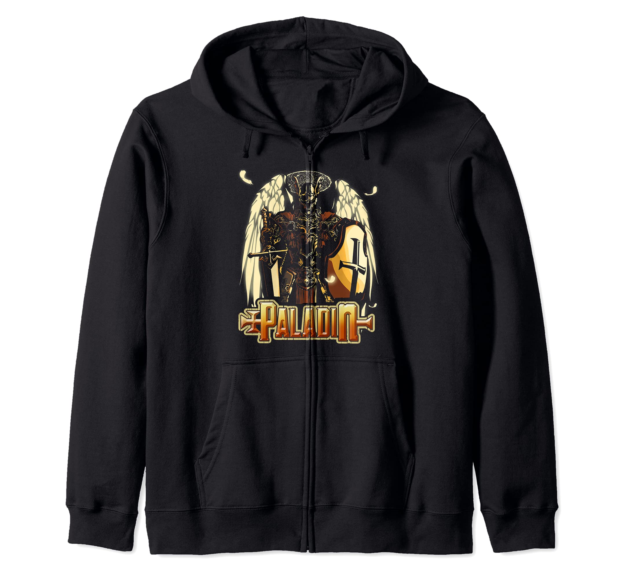 Paladin Fantasy D20 Roleplaying Tabletop RPG Gamer Graphic Zip Hoodie