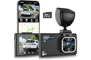 ONDASHCAM Dash Cam, 4K Dash Camera for Cars with Night Vision, Dash Camera Built-in WiFi/GPS, 3.5" IPS Car Dash Cam with 170° Wide Angle, WDR, G-Sensor, Parking Mode, Support 512GB Max