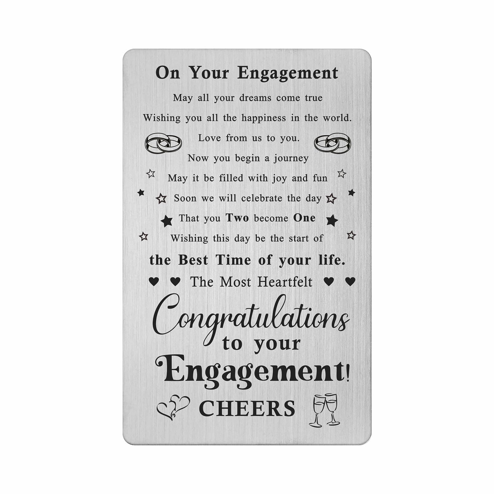 FALOGI Engagement Gifts for Couples, Happy Engagement Card, Congrats Engagement Card for Men Women