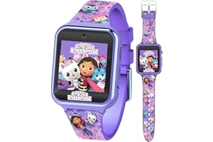 Accutime Kids Gabby's Doll House Purple Educational Touchscreen Smart Watch Toy for Girls, Boys, Toddlers - Selfie Cam, Learning Games, Alarm, Calculator, Pedometer & More (Model: GAB4007AZ)