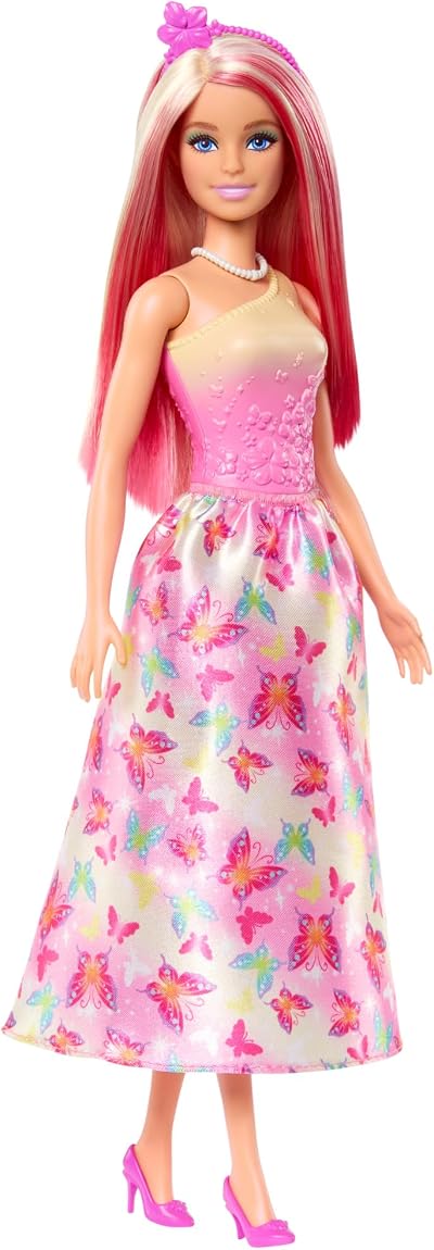 Barbie Royal Doll with Pink Blonde Hair Accessories Fantasy Dress Up