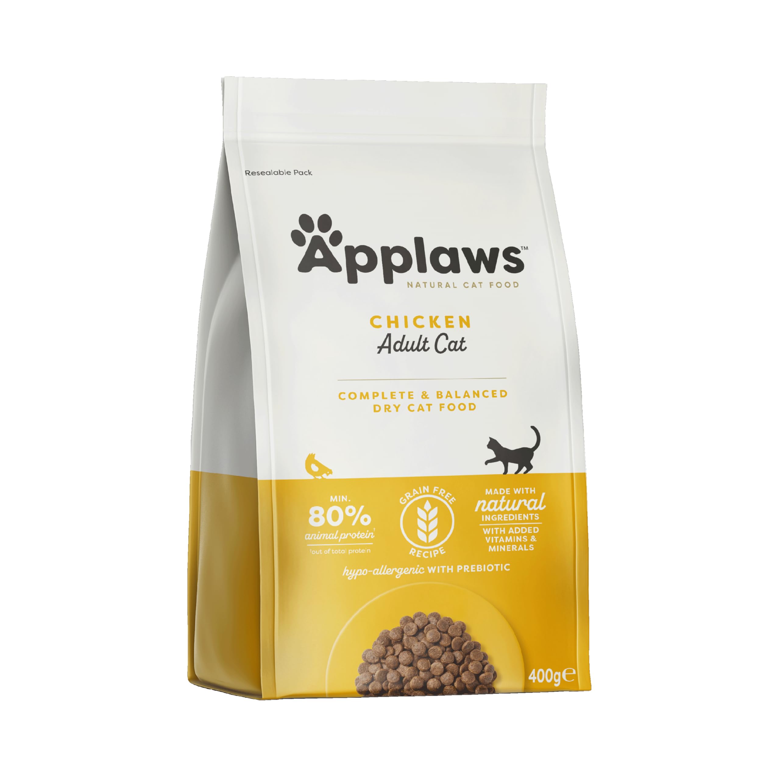 Applaws Complete and Grain Free Dry Cat Food, Adult Chicken, 400g