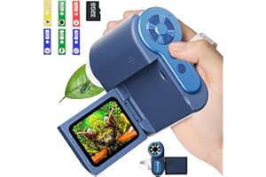 Hideal HP20 Microscope for Kids 1000X [3-in-1] [Easy and Fun] 1080P Handheld Digital Microscope, 2" Portable Pocket Microscope Miniscope, 10MP USB Mini Scope for Kids, PC View, 32GB, Blue