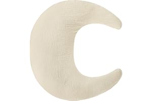 SWESEN Muslin Nursing Pillow Cover, Soft Removable Cover for Breastfeeding Pillows, Pillow Slipcover for Baby Boys and Girls, Comfortable & Breathable, Apricot, Washable (Only Cover)