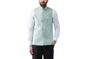 Sojanya (Since 1958, Men's Silk Blend Magenta & Gold Self Design Nehru Jacket