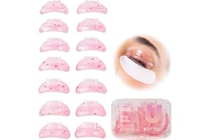 Curacoro Lash Lift Shields, 14 Pcs/7 Sizes Lash Lift Rods, Lash Lift Pads for Eyelash Curling and Lifting, Reusable Silicone Lash Rods for Eyelash Perm Lamination