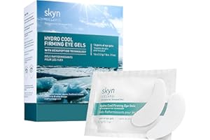 skyn ICELAND Hydro Cool Firming Under Eye Patches, Instant Cooling for Puffy, Tired Eyes with Peptides and Coenzyme Q10, 10 Minute Treatment, Vegan, All Skin Types, 16 Pairs