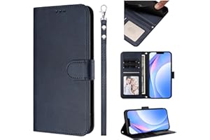 Ymyhyuxi Flip Wallet Case for Blackview Shark 6, Premium Calfskin Leather Cover with RFID Blocking, Card Holder Slots, Kickst