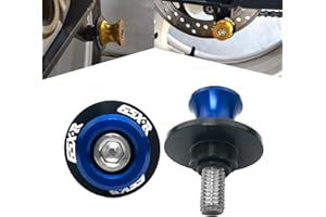YIMOTO 8MM M8 X 1.5 Motorcycle Swing arm Sliders Spools CNC Aluninum Swing Arm Stand Screws 2PCS for Suzuki GSX-R 600 GSX-R 750 GSX-R 1000 (Blue)