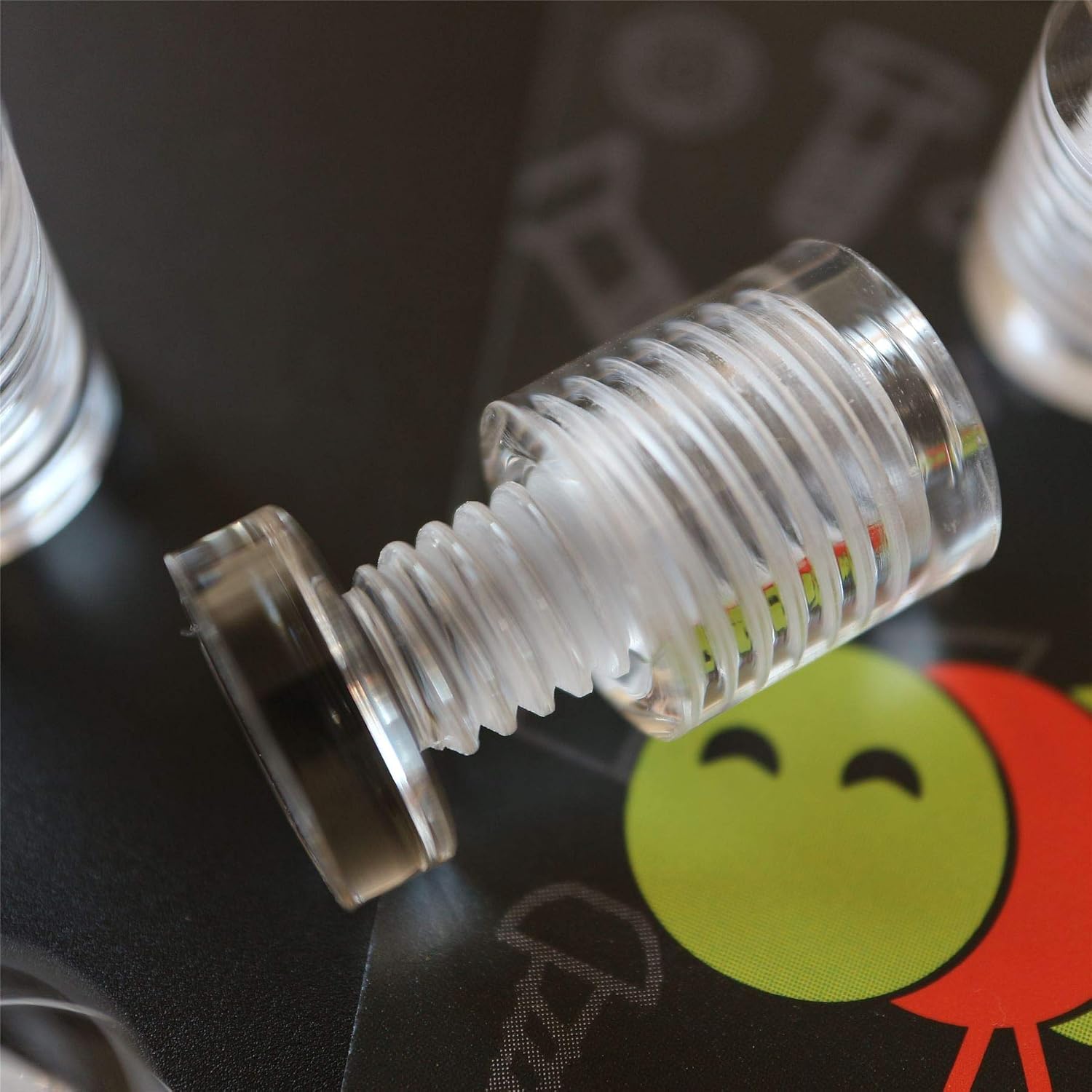 4 x Clear Standoffs, Glass Like, Acrylic, Transparent spacers, Plastic, wallmount, Display Signs - Image 5