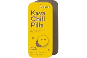 Up Side Kava Chill Pills – Kava Kava Extract Candy, Sunny Lemon Flavor, Natural Supplement, Mood, & Relaxation Support – 20 Herbal Refreshing Mints