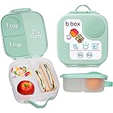 b.box Mini Lunch Box - 4.25 Cup Leak Proof Bento Box for Kids Ages 3+ - 3 Compartment Snack Containers, School Lunch Container, Dishwasher Safe, BPA-Free, PFAS-Free - Spearmint