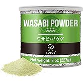 Soeos Wasabi Powder 8oz (227g), Premium Wasabi Powder for Sushi and Sashimi
