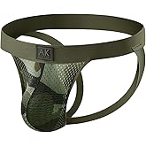 Arjen Kroos Men's Camo Mesh Jockstrap Underwear-Sexy Jock Strap Breathable Athletic Supporter with 3D Support Pouch