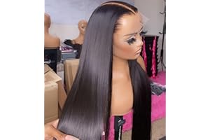 BEEOS Ultra-fitted Design 13x6 HD Lace Front Wig, 250% Density 0.10mm Ultra-thin SKINLKE Real HD Lace Pre-plucked Hairline Bleached Small Knots Full Cuticle Aligned Virgin Hair 30 Inch