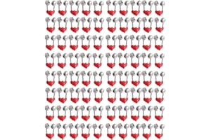 COMOK Plastic Clamp Fishing Rod Alarm Dual Alert Bells with Clamp Tip ABS Red Fishing Accessory 70PCS
