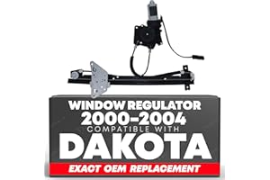 T1A TruBuilt 1 Automotive Front Driver Side Power Window Regulator Assembly Compatible with 2000-2004 Dodge Dakota, 1998-2003 Durango | CH1350127, 5066431AB, 741-649