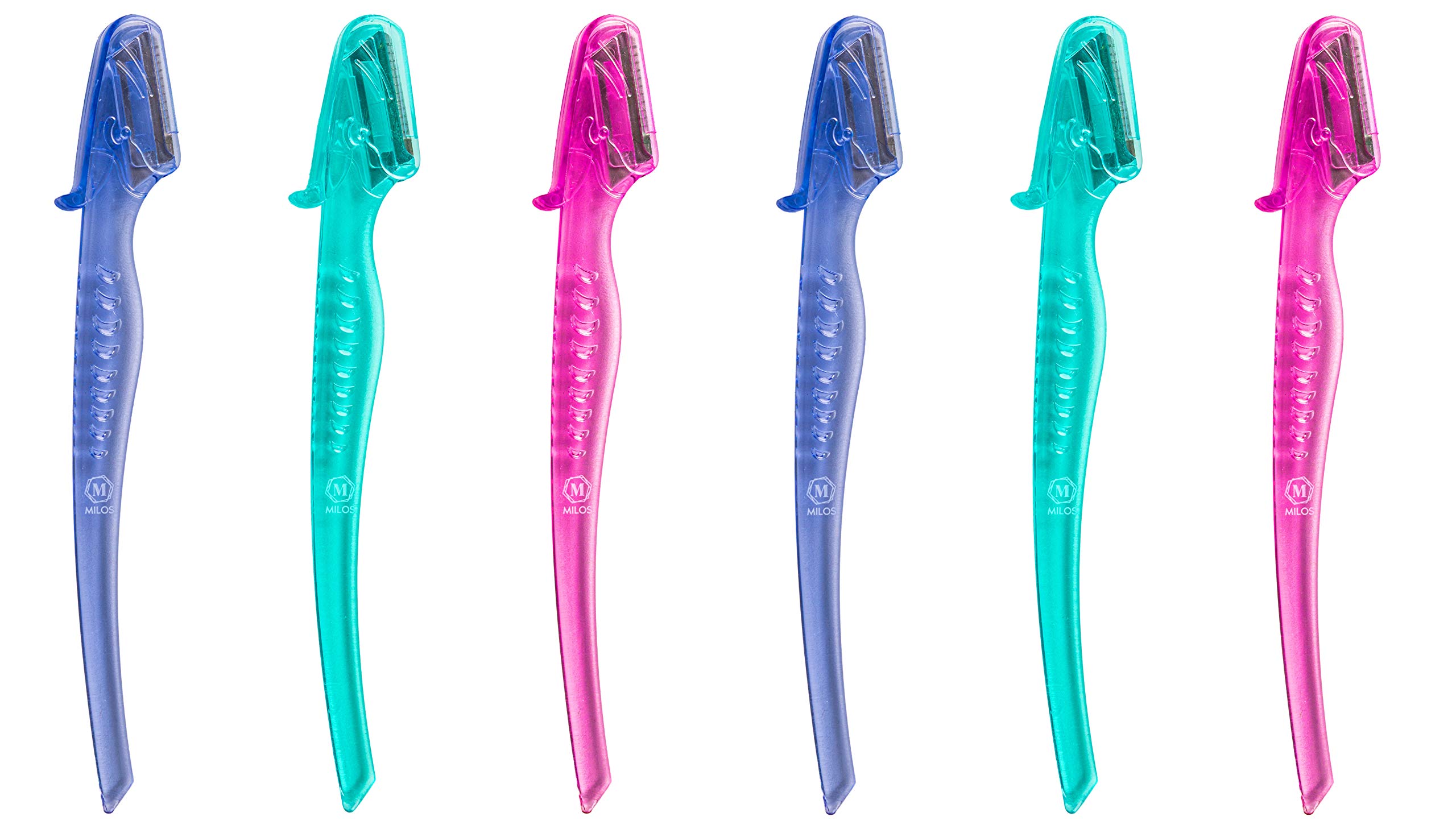 Milos Premium Eyebrow Razor for Women - Pack of 6 Facial Razor Dermaplaning Blades for Face – Facial Hair Remover