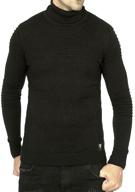 Amazon タートルネック メンズ セーター ニット 黒カーキ コットンセーター ボーダー編み S M L Xl L 黒 セーター 通販