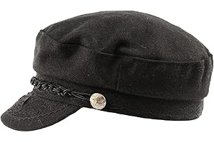 Epoch hats company Men's Greek Fisherman Sailor Fiddler Winter Wool Driver Hat Flat Cap