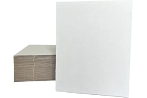 50 Packs 8x10 Inch Corrugated Cardboard Sheets, Premium White Kraft Corrugated Pads Cardboard Inserts Bulk Flat for T-Shirts,