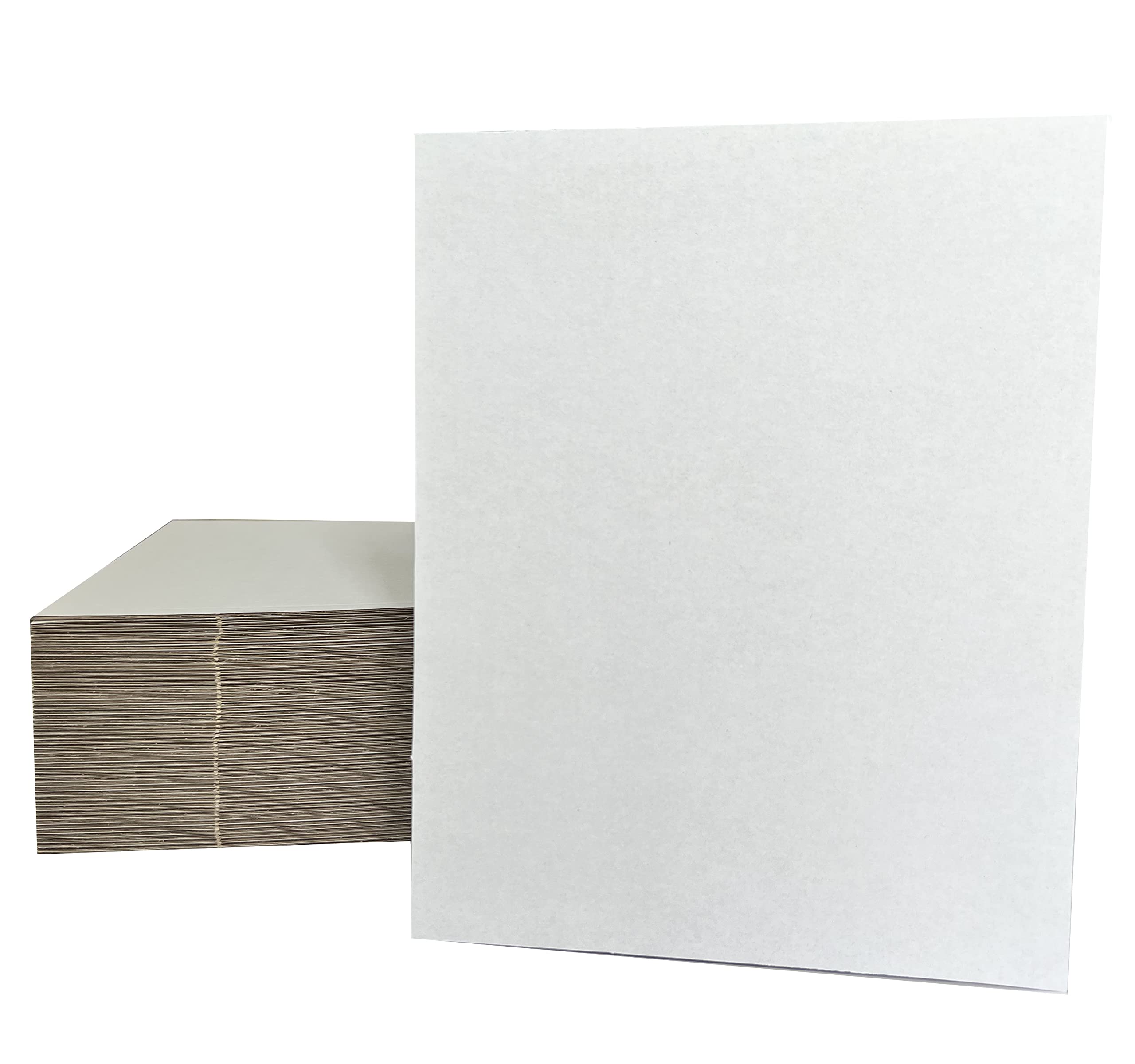 Photo 1 of 50 Packs 8x10 Inch Corrugated Cardboard Sheets, Premium White Kraft Corrugated Pads Cardboard Inserts Bulk Flat for T-Shirts, Shipping, Mailing, DIY Décor and Crafts