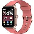 TOOBUR Smart Watch for Women Alexa Built-in, 1.8" Compatible Android iOS, Answer&Make Call/Heart Rate/Step Counter/Sleep Tracker/100 Sports, Fitness Tracker Watch IP68 Waterproof Swimming, Red