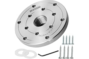 BMTURNING 4'' Steel Wood Lathe Faceplate,Faceplate for Wood Lathe,Lathe Face Plate Fit for 1''X8TPI Spindle.