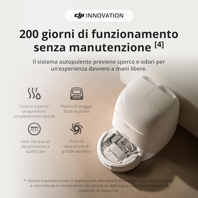 ROMO A robot aspirapolvere e lavapavimenti