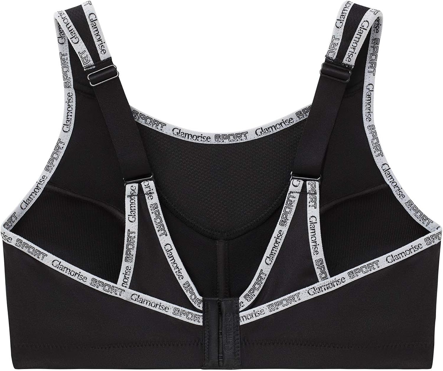 Glamorise Women's Full Figure No Bounce Plus Size Camisole Wirefree Back Close Sports Bra #1066 at  Women’s Clothing store: Sports Bras