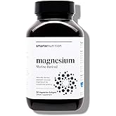 Smarter Nutrition Marine Magnesium Supplement 300mg - Naturally Sourced, Clinically Tested Magnesium + Avocado Oil & AstraGin for High Absorption - Non-GMO (90 Count (Pack of 1))