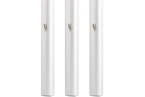 HolYudaica 3-Pack - Aluminum Mezuzah Case for 4/5inch-10/12cm Mezuzah Scroll, Easy Peel and Stick, for Door Mezuzah Scroll (Scroll Not Included) - Weather Proof Case Protection (5inch, Silver)